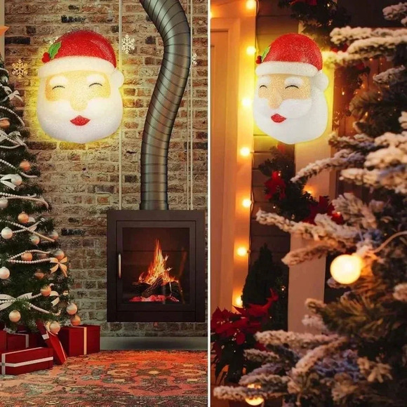 2 pieces Santa Clause hanging  lampshade porch light cover - Picture 5 of 8